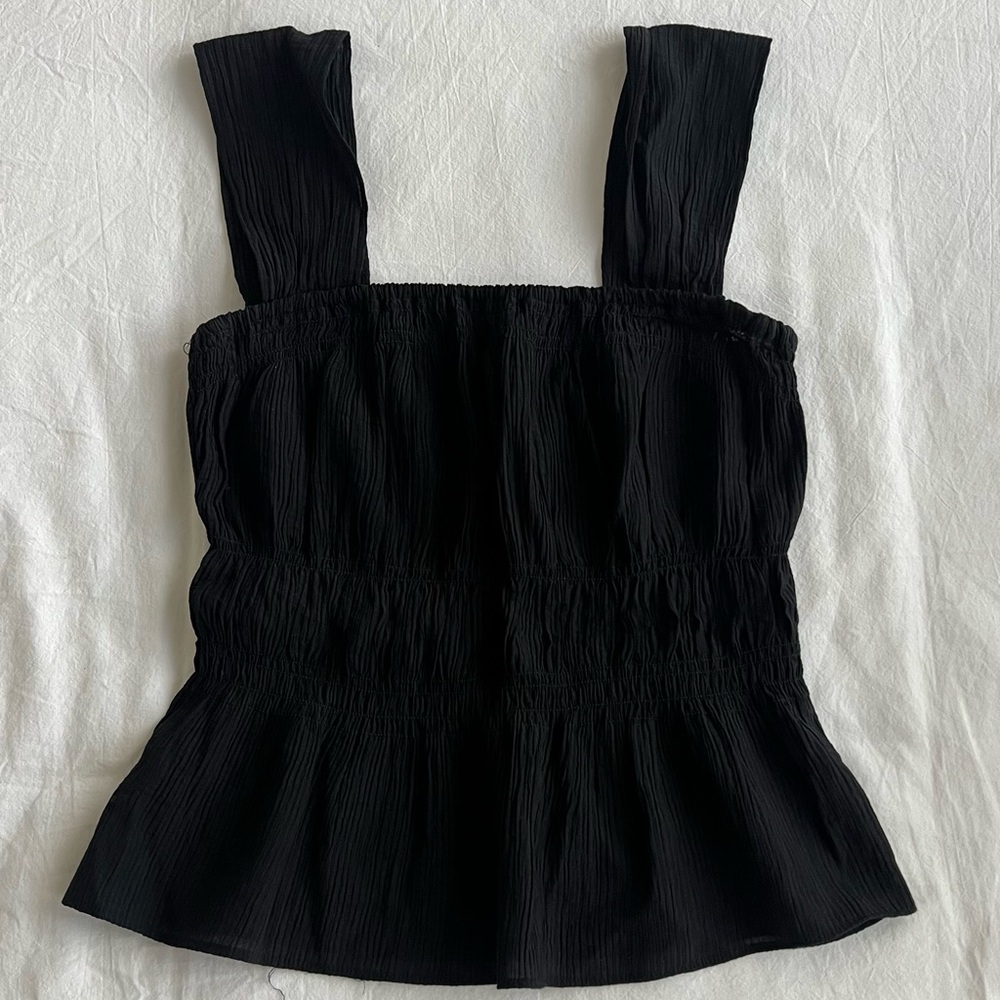 Black peplum top